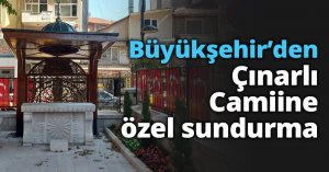 Büyükşehir’den Çınarlı Camiine özel sundurma