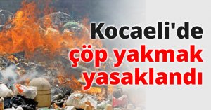 Kocaeli'de çöp yakmak yasaklandı