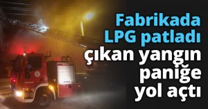 Fabrikada LPG patladı çıkan yangın paniğe yol açtı