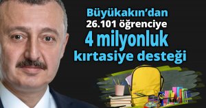Büyükşehir’den 26.101 öğrenciye 4 milyonluk kırtasiye desteği