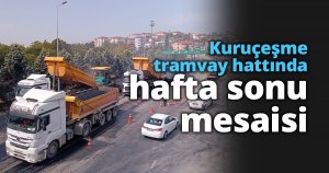Kuruçeşme tramvay hattında  hafta sonu mesaisi