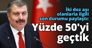 İki doz aşı olanlarla ilgili son durumu paylaştı: Yüzde 50'yi geçtik
