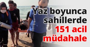 Yaz boyunca sahillerde 151 acil müdahale