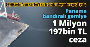 Panama bandıralı gemiye 1 Milyon 197bin TL ceza