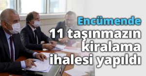 Encümende 11 taşınmazın kiralama ihalesi yapıldı