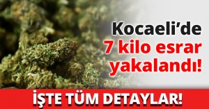 Kocaeli’de 7 kilo esrar yakalandı!