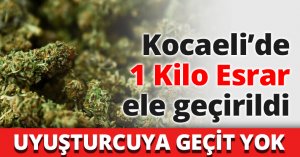 Kocaeli’de 1 Kilo Esrar ele geçirildi