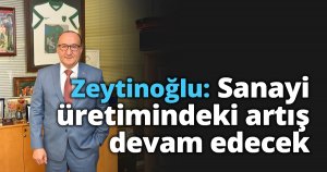 Zeytinoğlu: Sanayi üretimindeki artış devam edecek