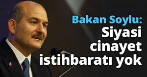 Soylu: Siyasi cinayet istihbaratı yok