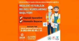 Gölcük Belediyesi’nden istihdama ve meslek edindirmeye destek