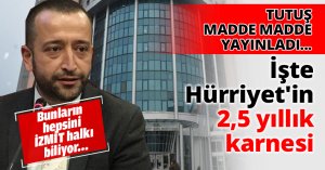 Tutuş madde madde yayınladı; İşte Hürriyet'in 2,5 yıllık karnesi