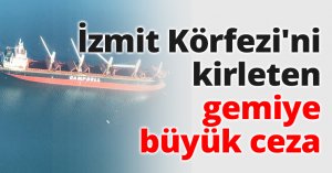 İzmit Körfezi'ni kirleten gemiye büyük ceza