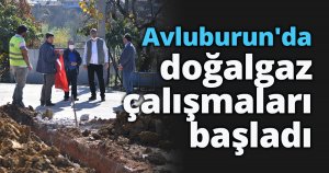 Avluburun'da doğalgaz çalışmaları başladı