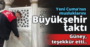 Yeni Cuma’nın musluklarını  Büyükşehir Belediyesi taktı