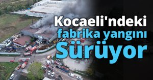 Kocaeli'ndeki fabrika yangını sürüyor