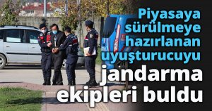 Piyasaya sürülmeye hazırlanan uyuşturucuyu jandarma ekipleri buldu