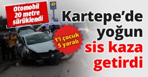 Kartepe’de yoğun sis kaza getirdi