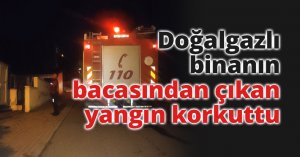  Doğalgazlı binanın bacasından çıkan yangın korkuttu