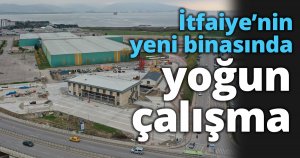 İtfaiye’nin yeni binasında yoğun çalışma