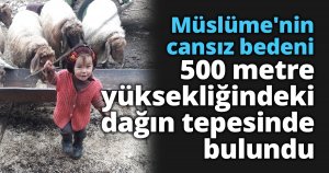 Müslüme'nin cansız bedeni 500 metre yüksekliğindeki dağın tepesinde bulundu