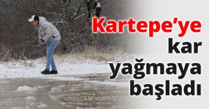 Kartepe’ye kar yağmaya başladı