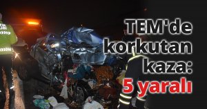 TEM'de korkutan kaza: 5 yaralı