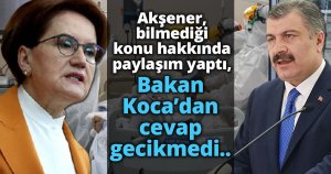 Bakan Koca'dan Akşener'e tepki... 