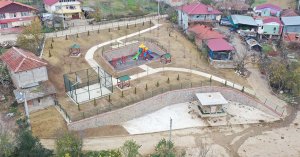 İzmit Sepetçiler Köyündeki yeni parkta sona doğru