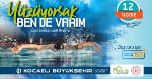 Özel çocuklar yüzüyor