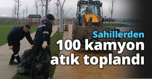 Sahillerden 100 kamyon atık toplandı