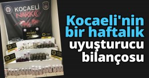 Kocaeli'nin bir haftalık uyuşturucu bilançosu