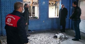 Genel Sekreter Gündoğdu, Bahtiyar Camii’ndeki çalışmaları inceledi   