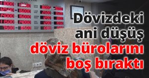 Dövizdeki ani düşüş döviz bürolarını boş bıraktı