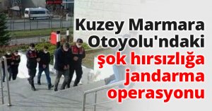 Kuzey Marmara Otoyolu'ndaki şok hırsızlığa jandarma operasyonu