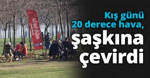 Kış günü 20 derece hava, şaşkına çevirdi
