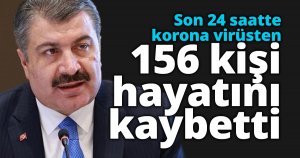 Son 24 saatte korona virüsten 156 kişi hayatını kaybetti
