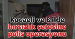 Kocaeli ve 8 ilde hırsızlık çetesine polis operasyonu