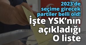 2023’de seçime girecek partiler belli oldu..