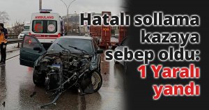 Kocaeli'de hatalı sollama kazaya sebep oldu: 1 yaralı