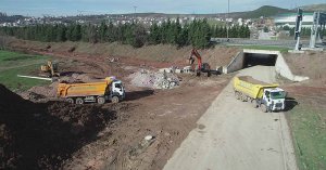 Alikahya Stadyum bağlantı yolunda ilk kazma vuruldu