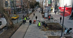 Yürüyüş yolunda kar molası bitti çalışmalar devam ediyor