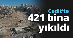 Cedit'te 421 bina yıkıldı