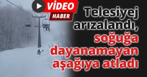 Kartepe'de telesiyej arızalananınca vatandaşlar mahsur kaldı