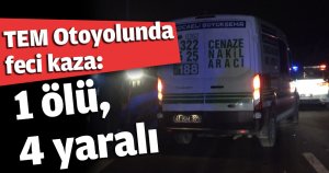 TEM Otoyolunda feci kaza: 1 ölü, 4 yaralı