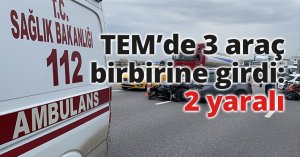 TEM’de 3 araç birbirine girdi: 2 yaralı