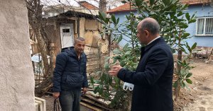 Evi yanan aileye yardım eli