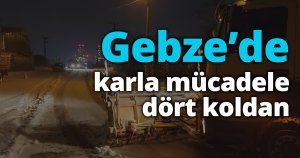 Gebze’de karla mücadele dört koldan