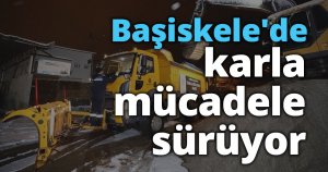 Başiskele'de karla mücadele sürüyor