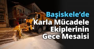 Başiskele’de Karla Mücadele Ekiplerinin Gece Mesaisi