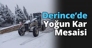 Derince’de Yoğun Kar Mesaisi 